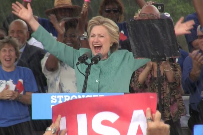 Hillary Clinton’s Campaign Rain Dance Worked At Florida Rally (Video)