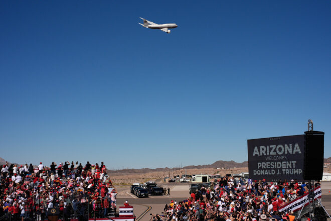 Trump defends gifted Air Force One from Qatar and makes 2nd Amendment pitch as he campaigns for GOP